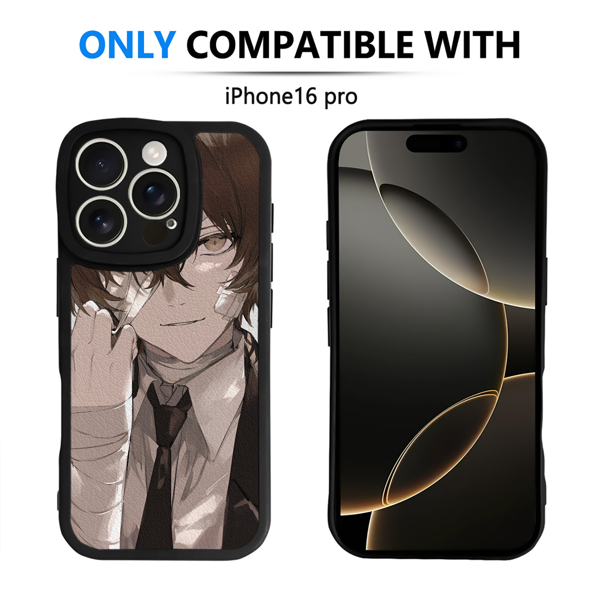 （画像用） 文豪ストレイドッグス Bungo Stray Dogs 【iPhone 16シリーズ対応】シリコンスマホケース（レザー調） 材質：シリコン